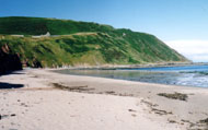 The sandy beach at Gardenstown