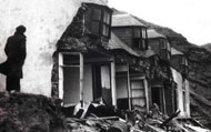 Storm damage at Seatown, Gardenstown, 1953